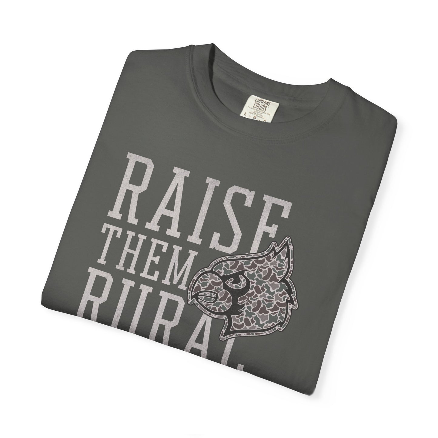 Old School Camo Raise them Rural Cardinal - Comfort Colors T Shirt