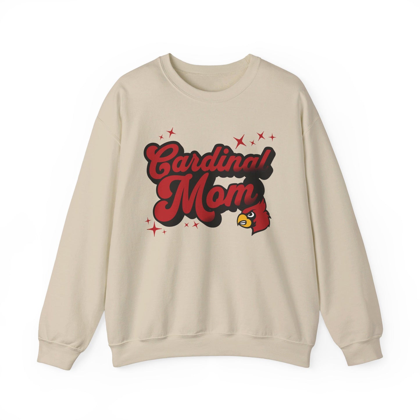 Groovy Cardinal Mom - Unisex Heavy Blend™ Crewneck Sweatshirt