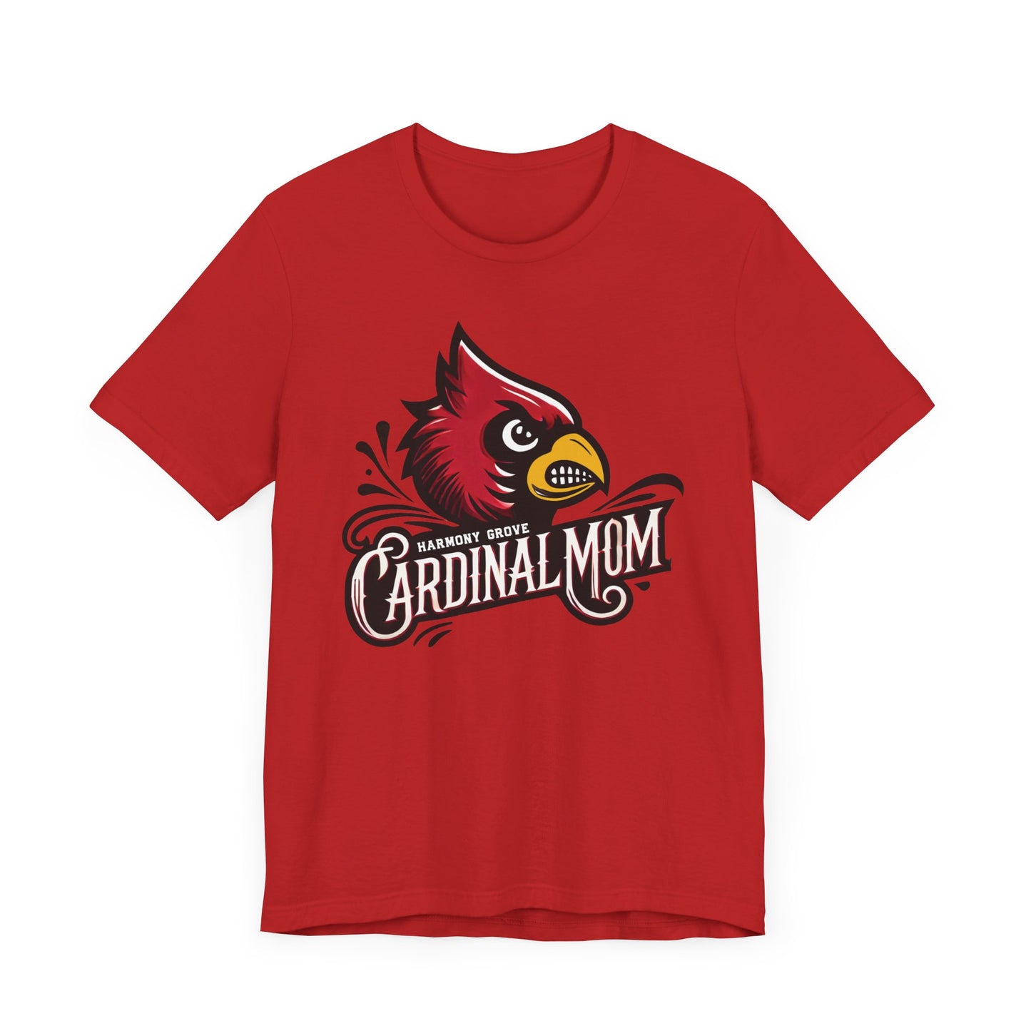 Harmony Grove Cardinal Mom - Bella + Canvas Short Sleeve Tee