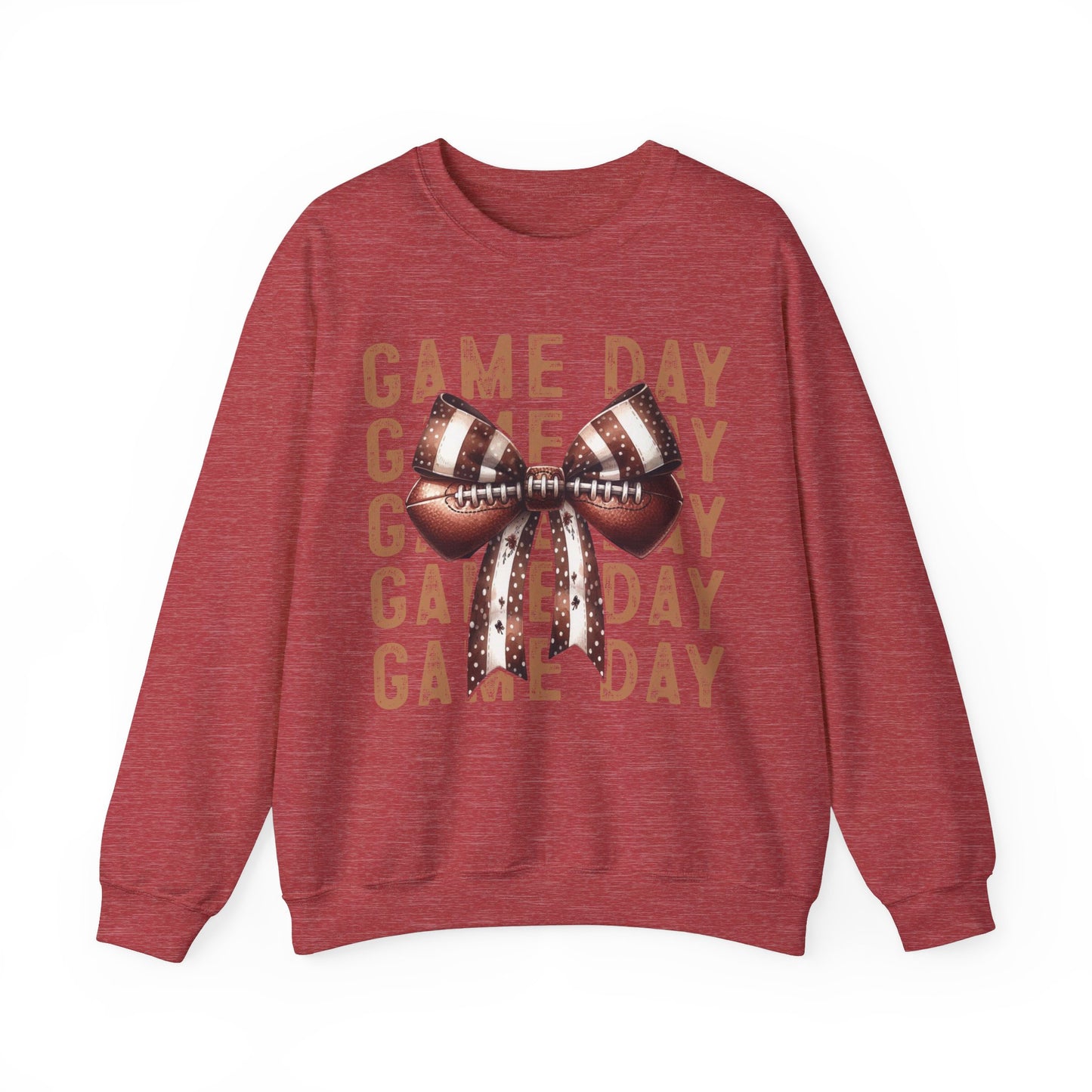 Game Day Football Bow - Unisex Heavy Blend™ Crewneck Sweatshirt