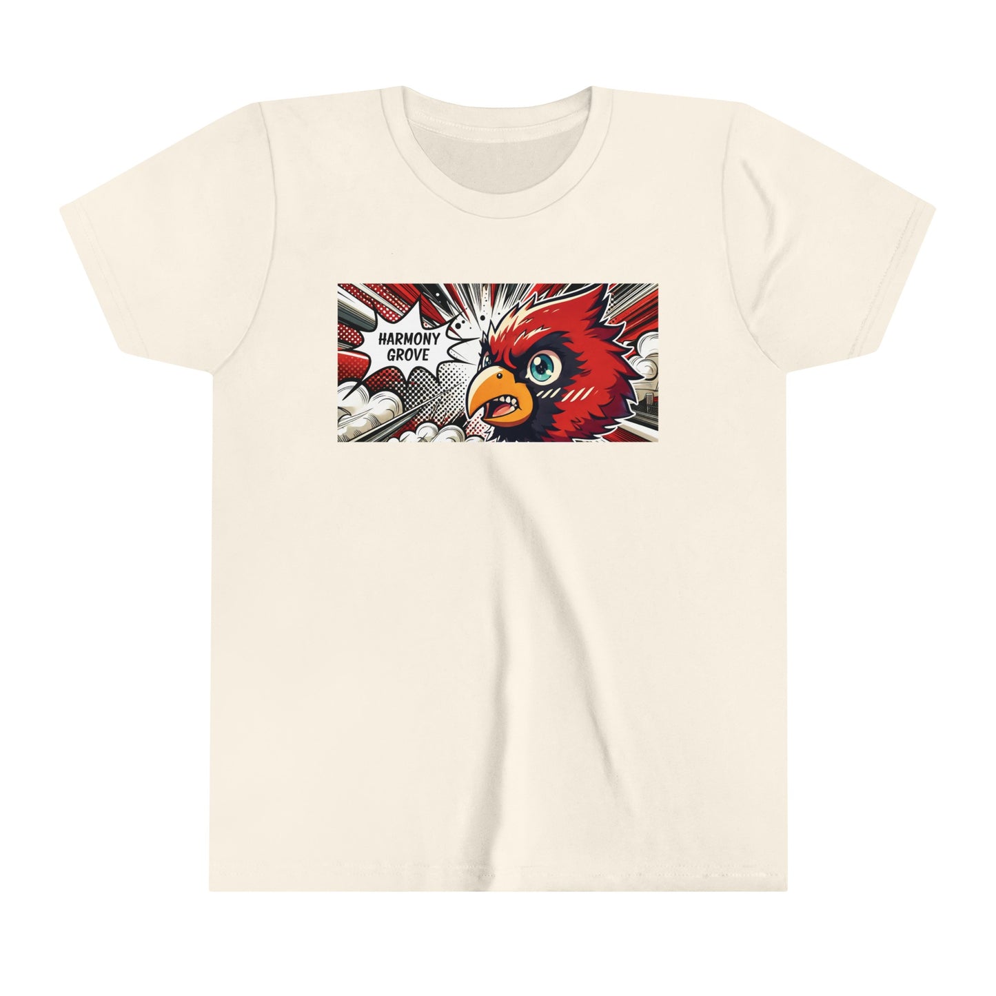 Harmony Grove Cardinals Comic Style - Bella + Canvas Youth Tee