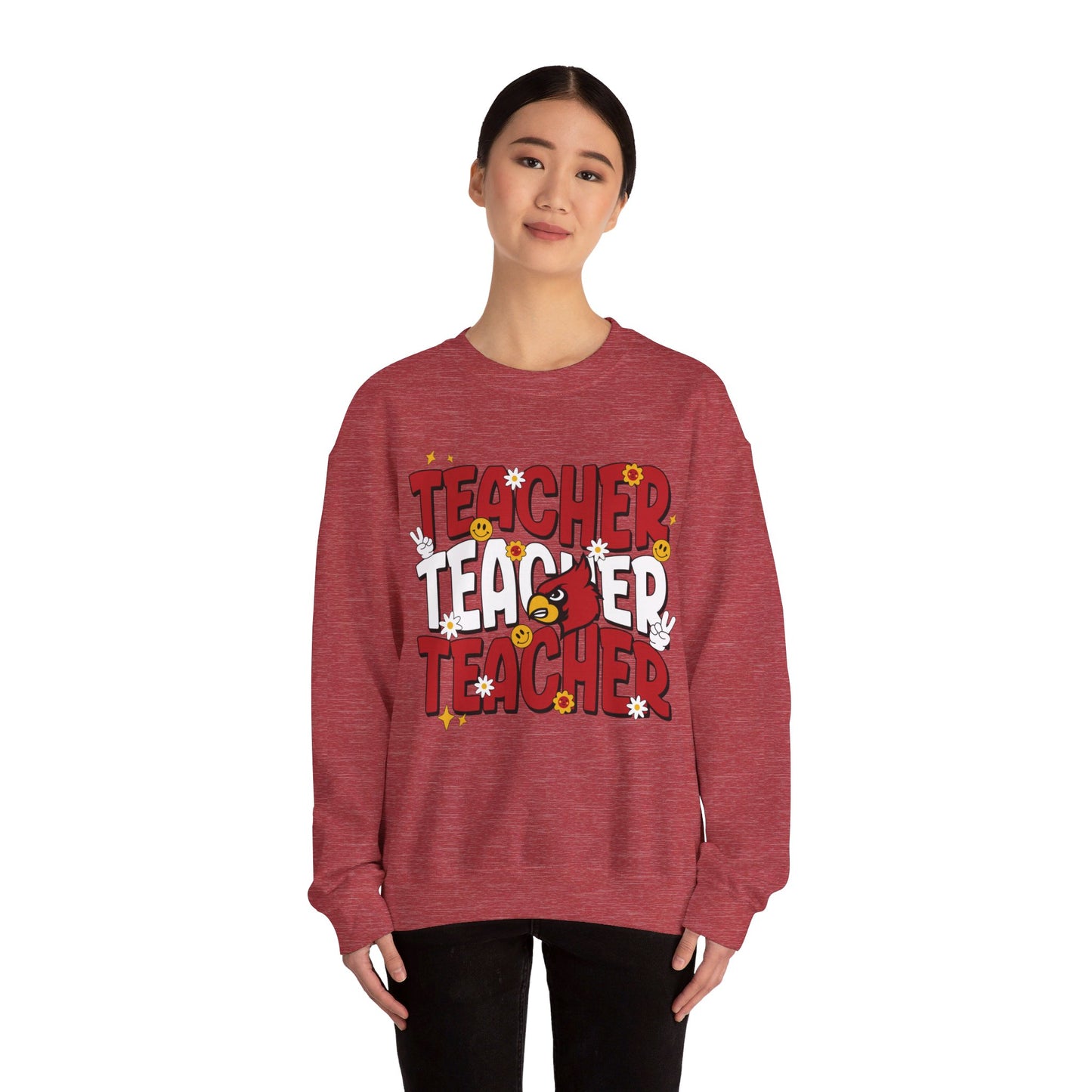 Groovy Teacher 3 - Unisex Heavy Blend™ Crewneck Sweatshirt