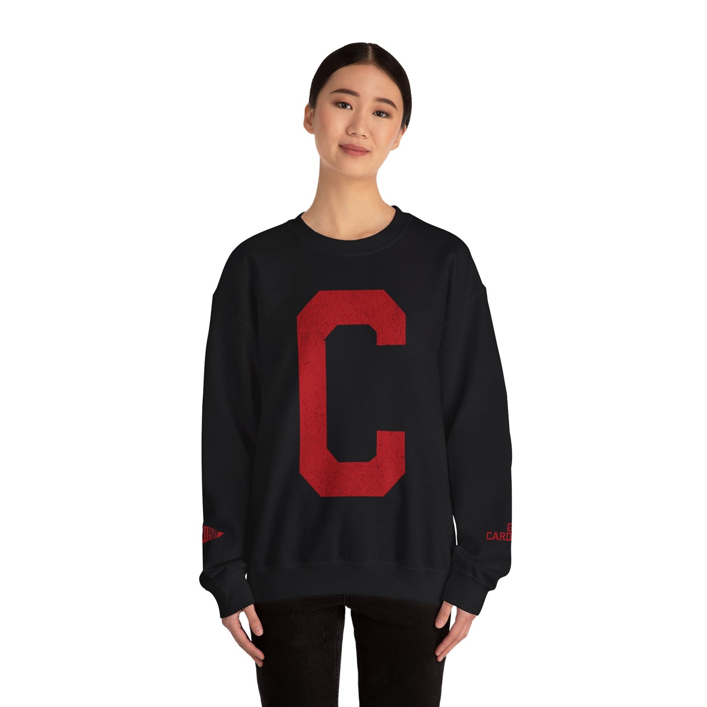 C You Play I Pray Red Text - Unisex Heavy Blend™ Crewneck Sweatshirt