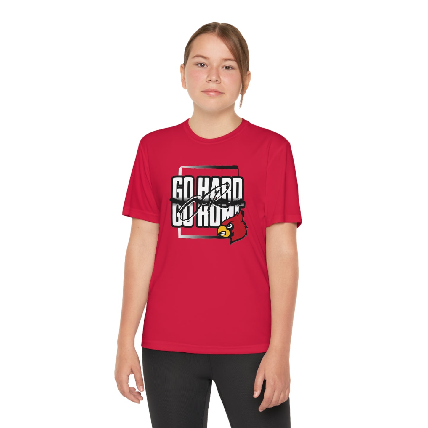 Go Hard or Go Home Cardinal - Youth Sport-Tek® Competitor™ Tee