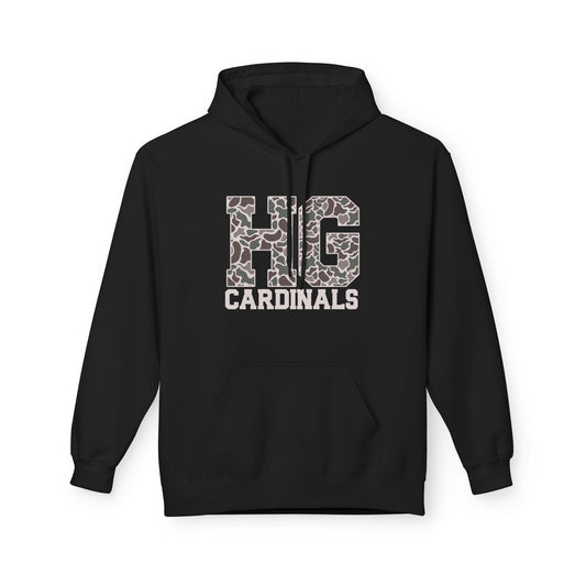 Old School Camo HG Cardinals - Midweight Softstyle Fleece Hoodie