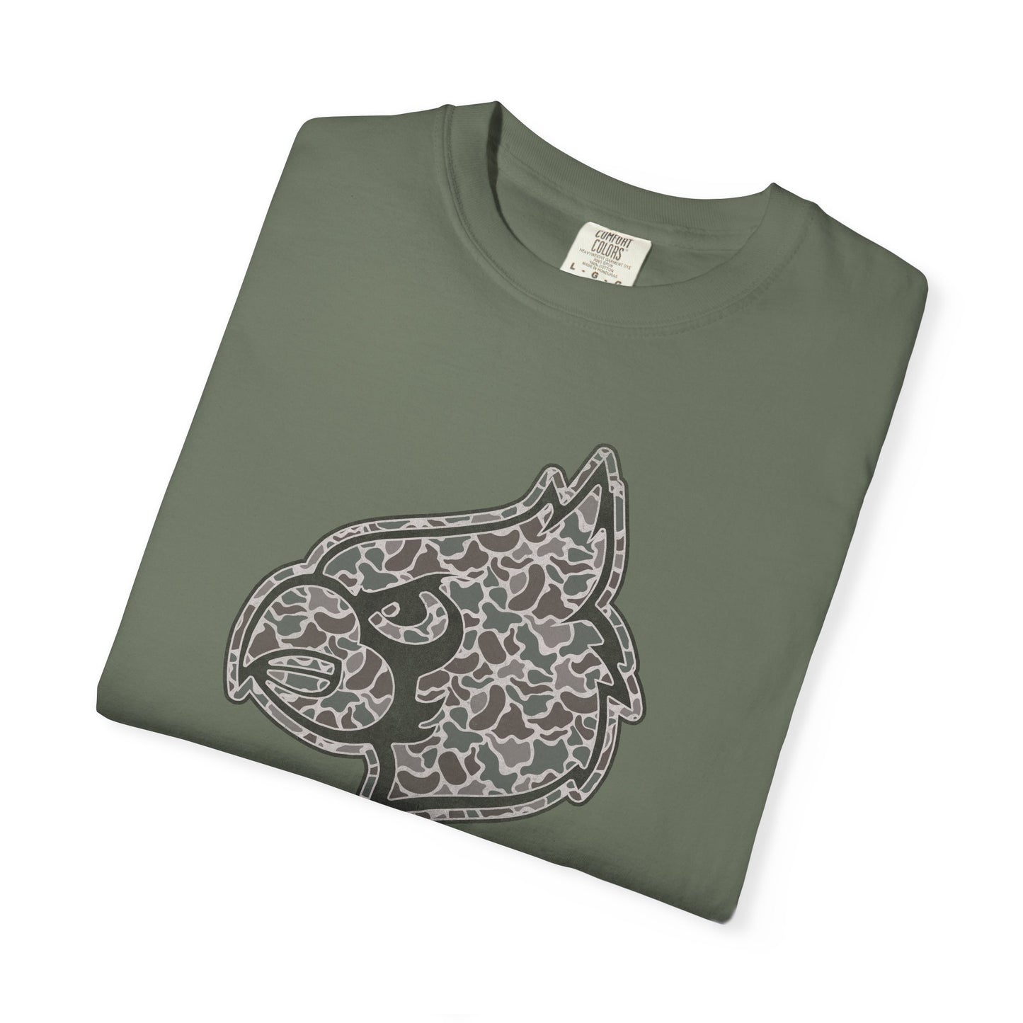 Old School Camo Cardinal Mascot - Comfort Colors T Shirt