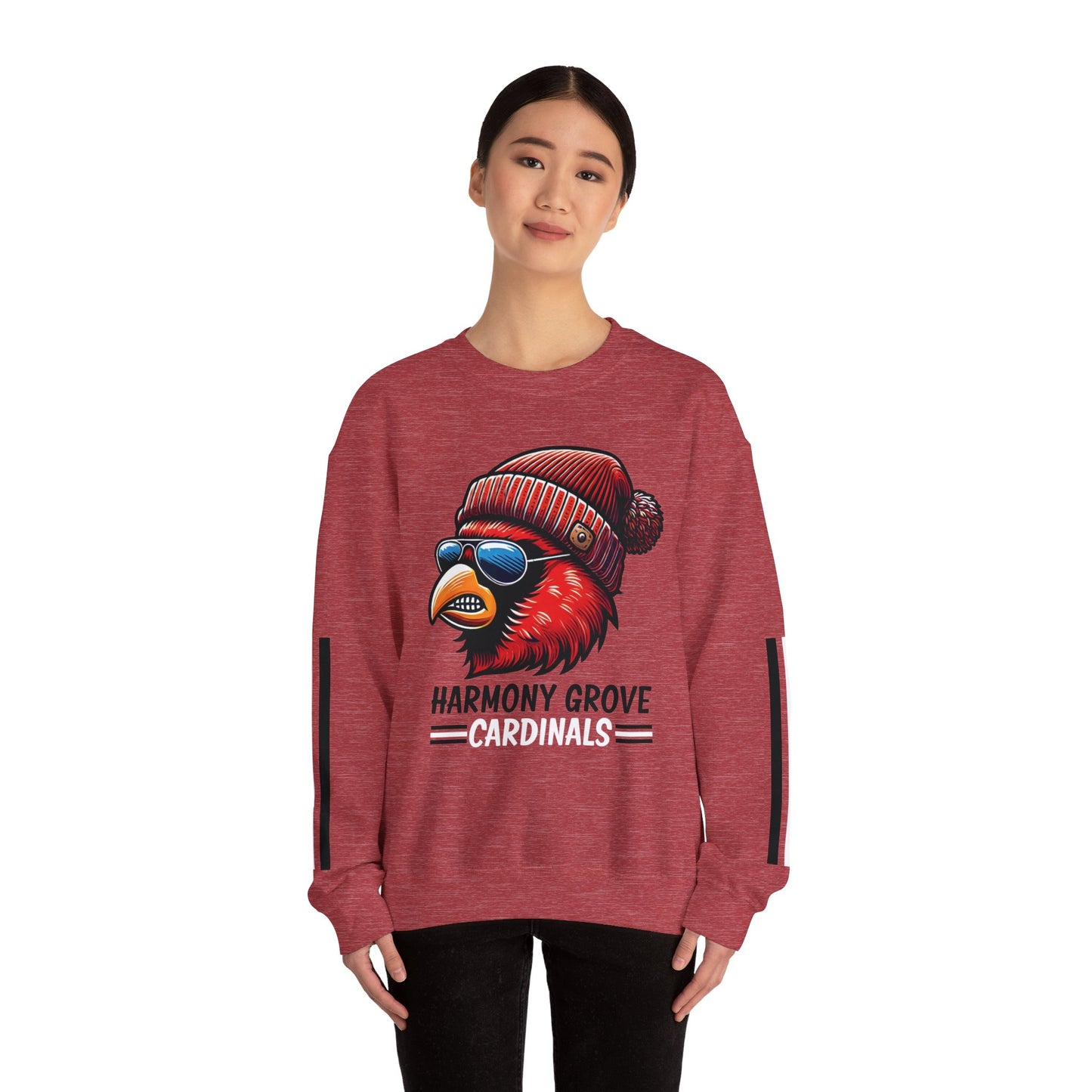 Hipster Harmony Grove Cardinal - Unisex Heavy Blend™ Crewneck Sweatshirt