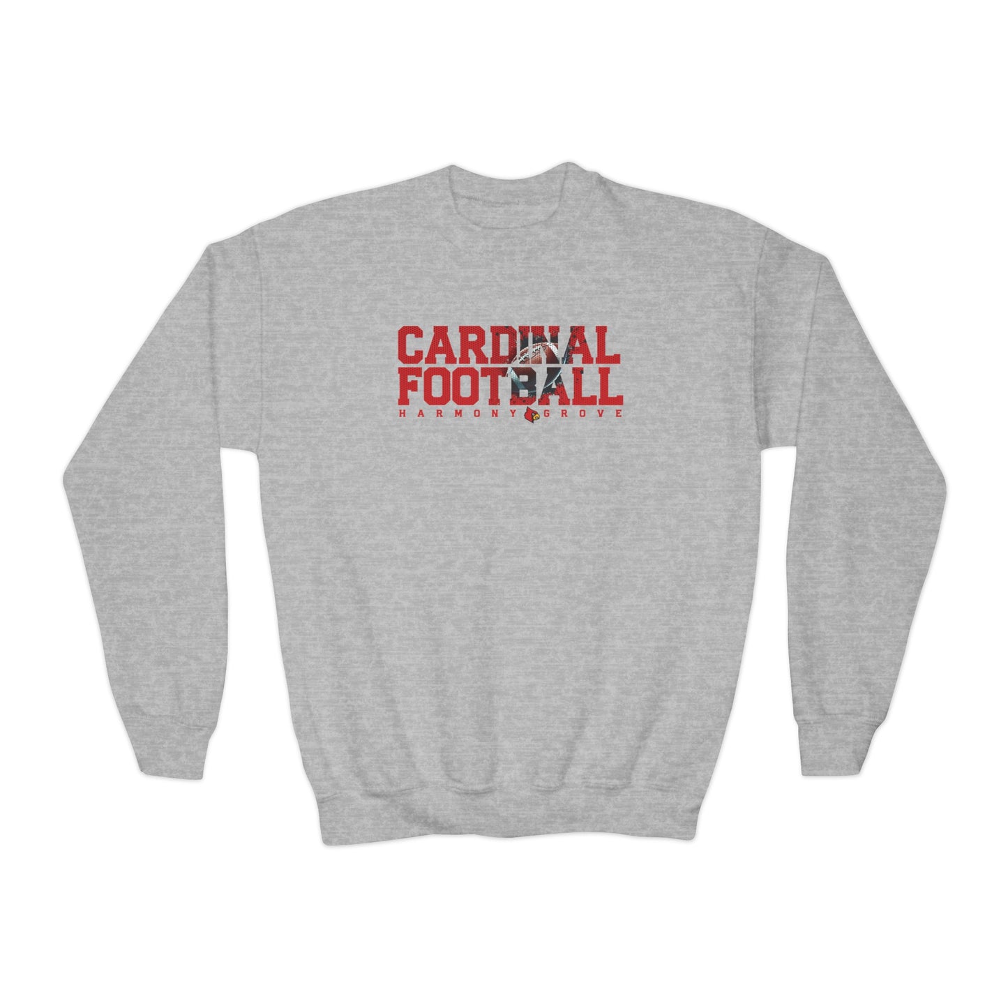 HG Cardinal Football  - Youth Crew Sweatshirt