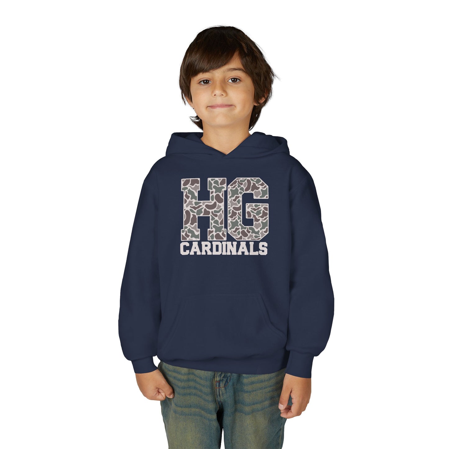 Old School Camo HG Cardinals - Youth Heavy Blend Hooded Sweatshirt