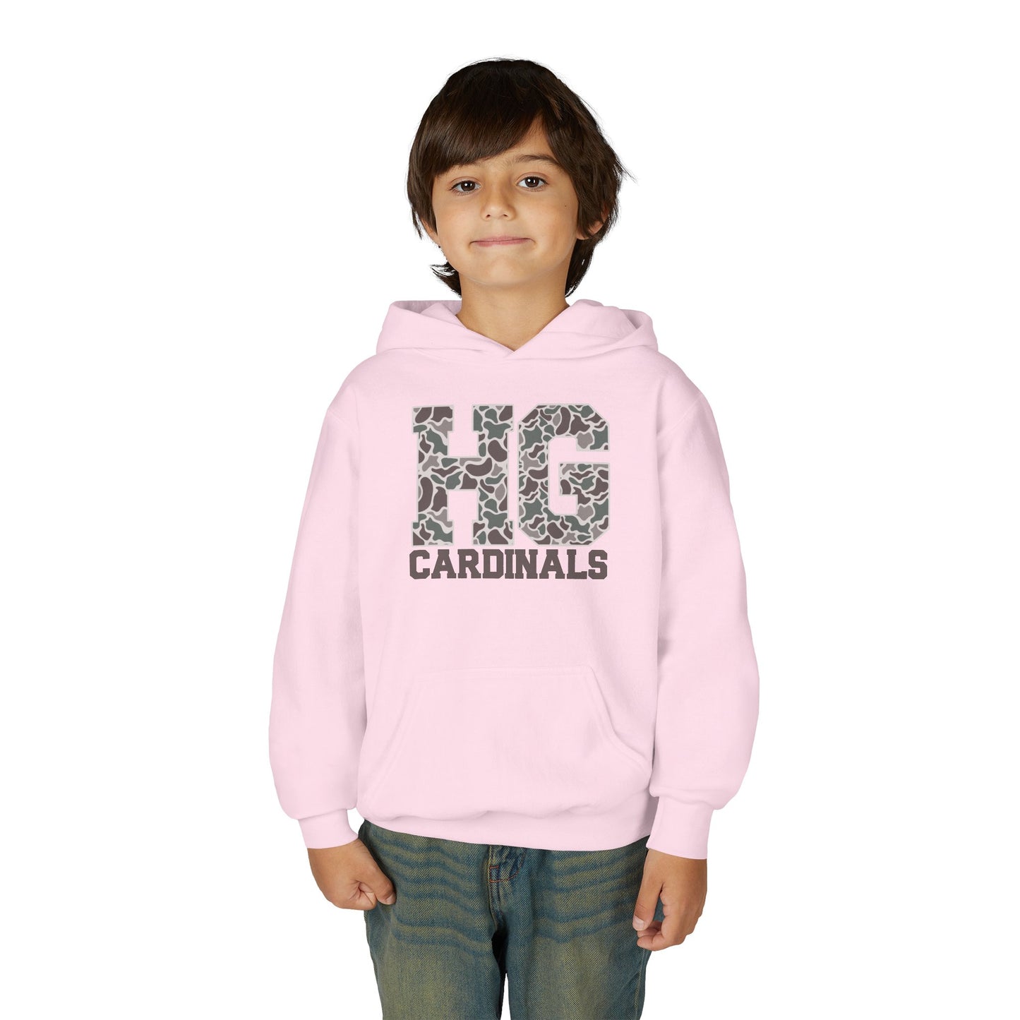 Old School Camo HG Cardinals - Youth Heavy Blend Hooded Sweatshirt