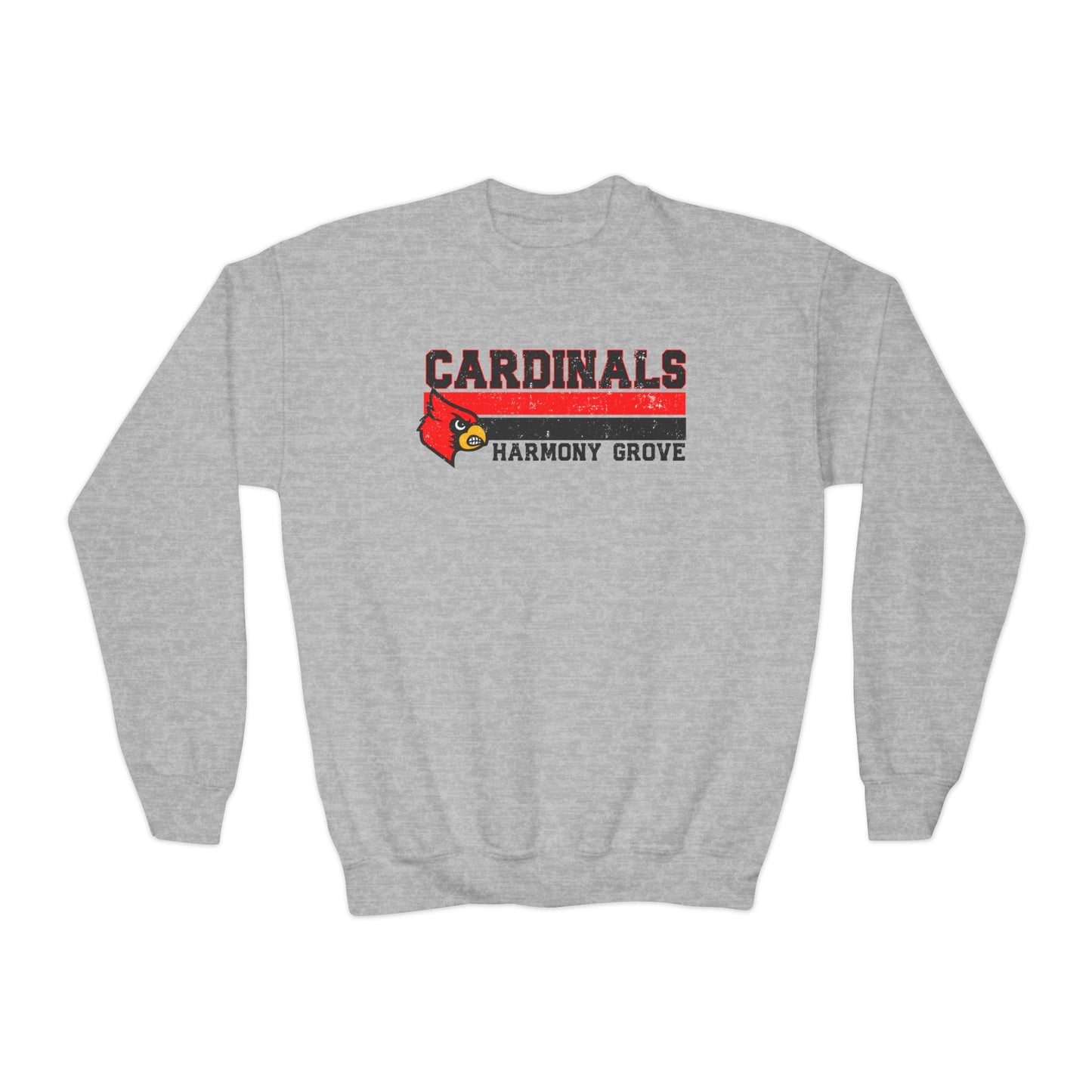 Cardinals Harmony Grove Stripe - Youth Crew Sweatshirt
