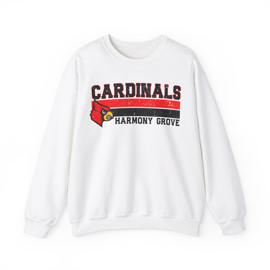 Cardinals Harmony Grove Stripe - Unisex Heavy Blend™ Crewneck Sweatshirt