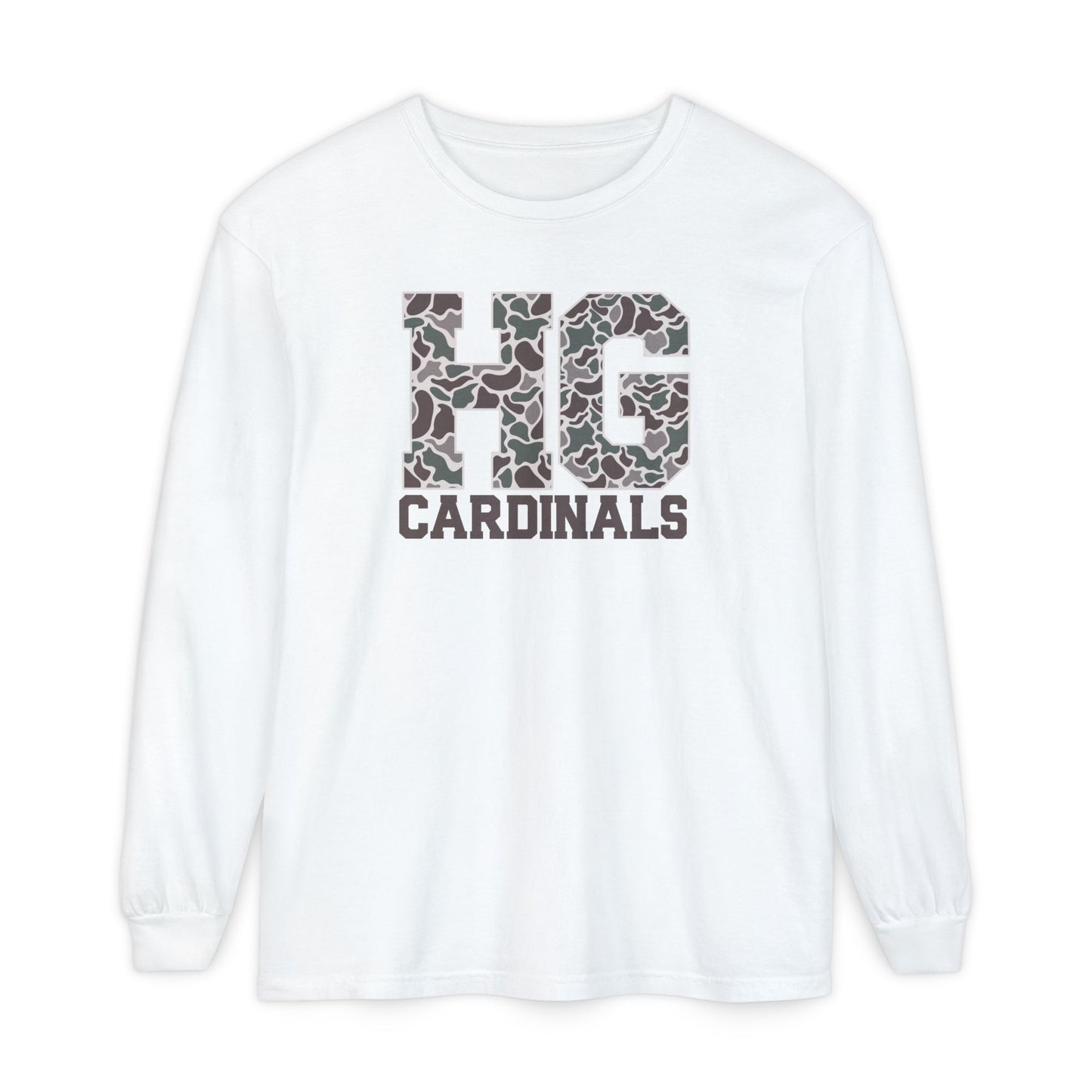 Old School Camo HG Cardinals - Comfort Colors Long Sleeve T-Shirt