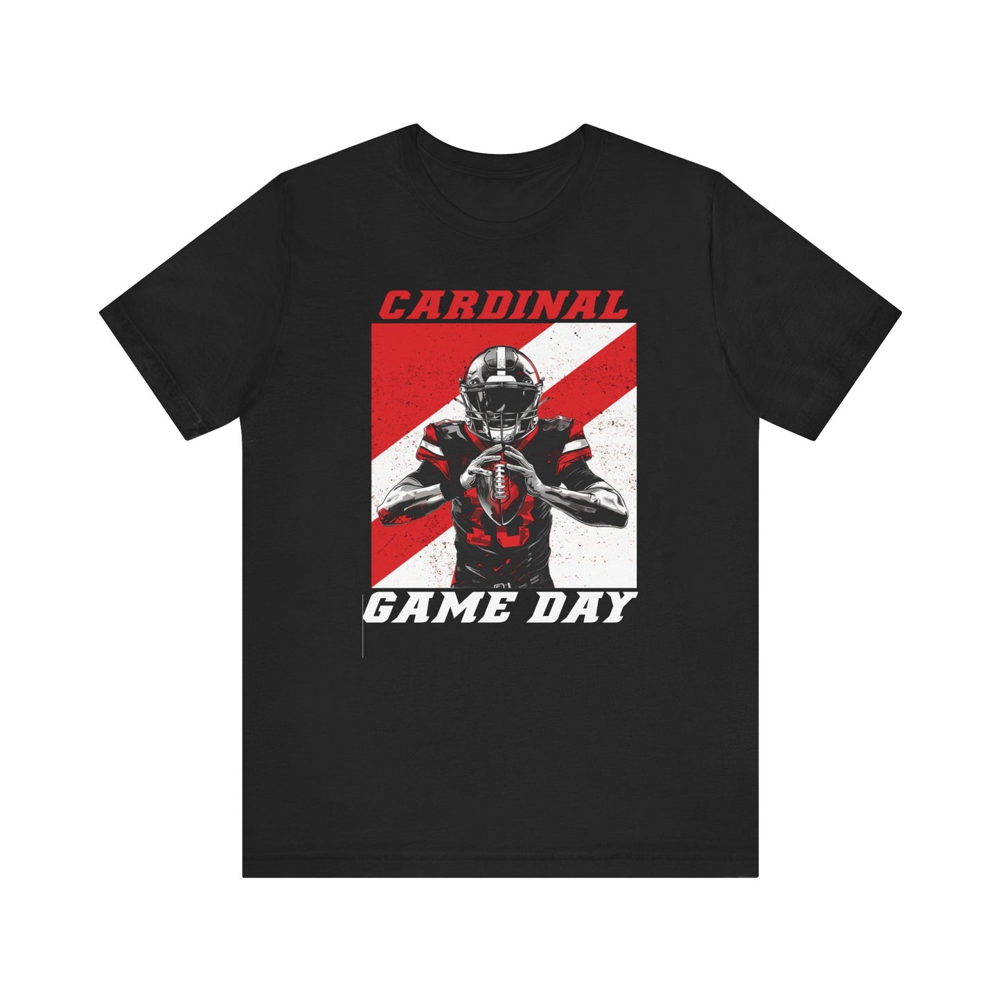 Cardinal Game Day Football - Bella + Canvas Short Sleeve Tee