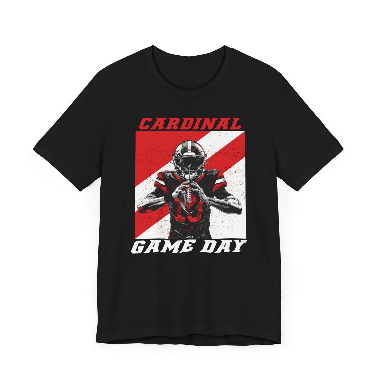 Cardinal Game Day Football - Bella + Canvas Short Sleeve Tee