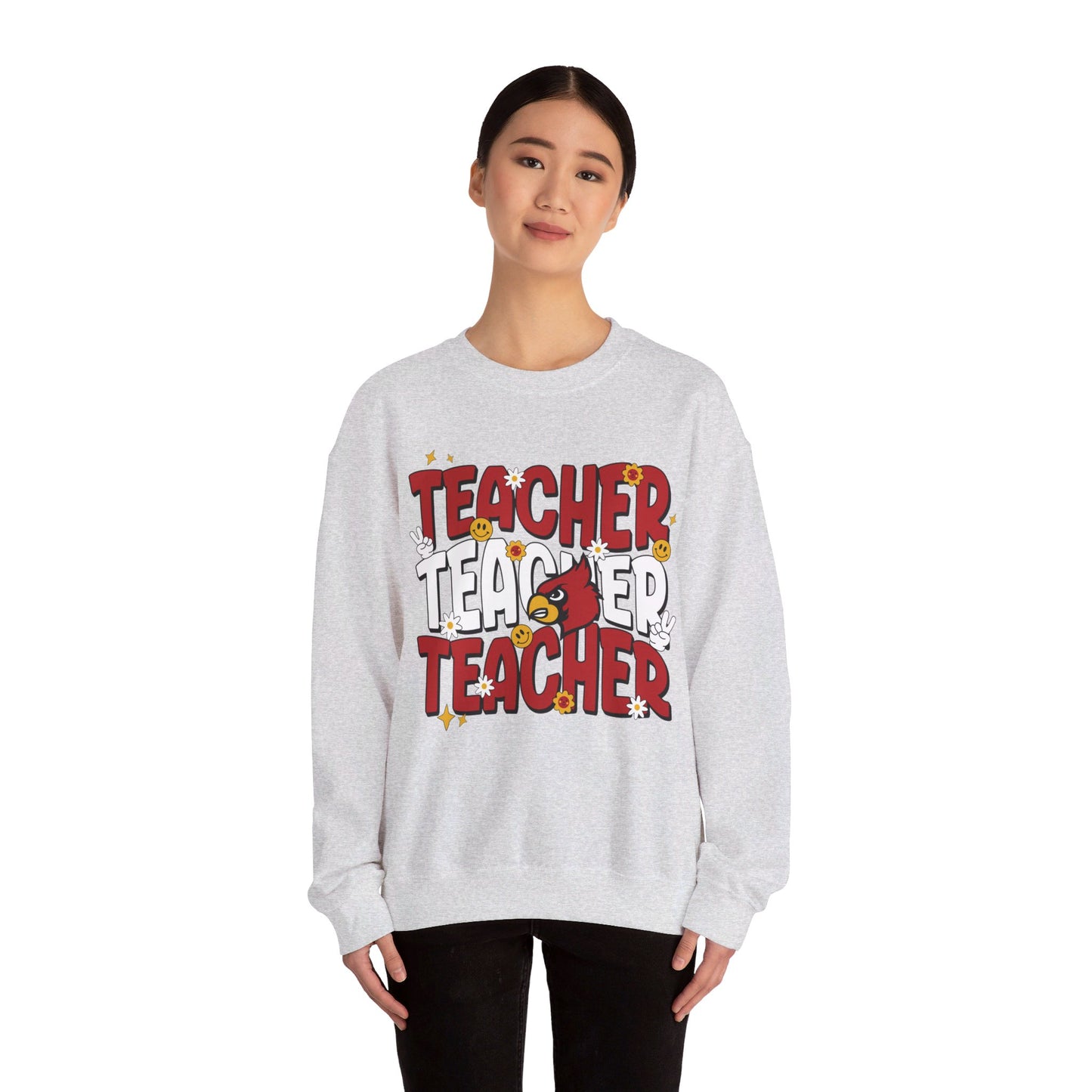 Groovy Teacher 3 - Unisex Heavy Blend™ Crewneck Sweatshirt