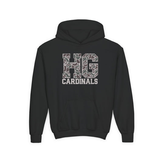 Old School Camo HG Cardinals - Youth Heavy Blend Hooded Sweatshirt